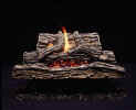 Martin two burner cement refractory log set.